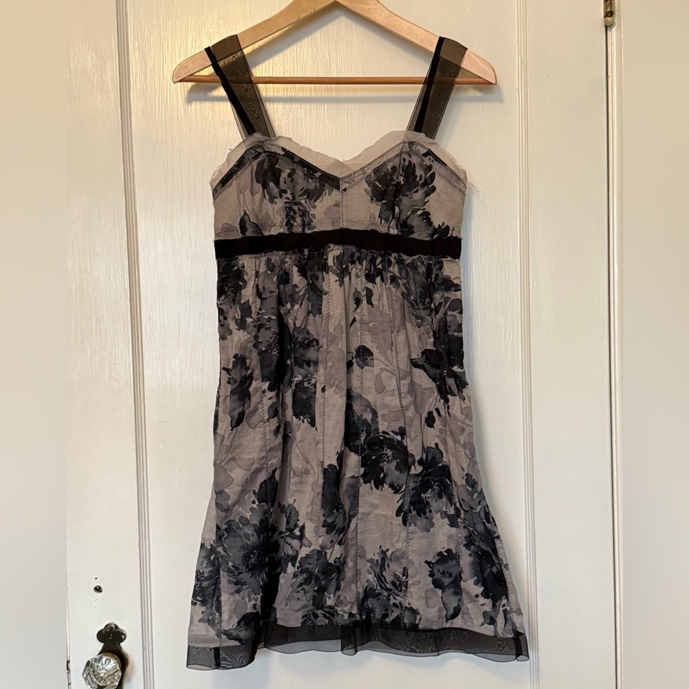 ANN TAYLOR COTTON VOILE SHEAR OVERLAY DRESS